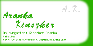 aranka kinszker business card